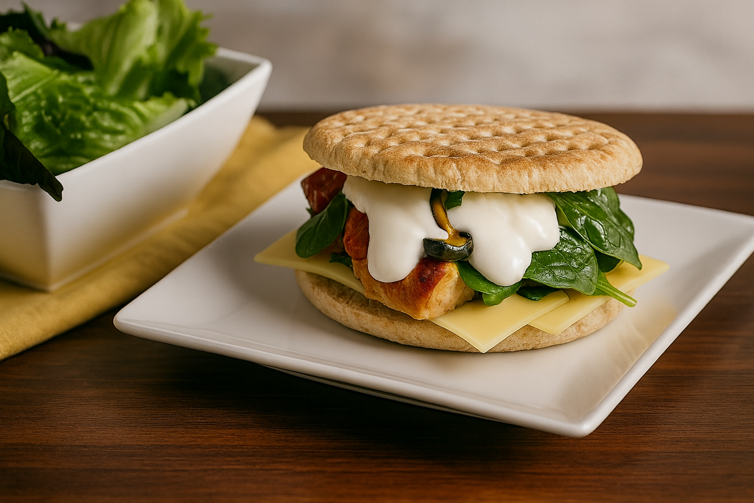 Paninis au poulet et aux épinards