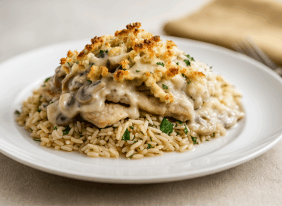 Mushroom Herb Veal Gratin