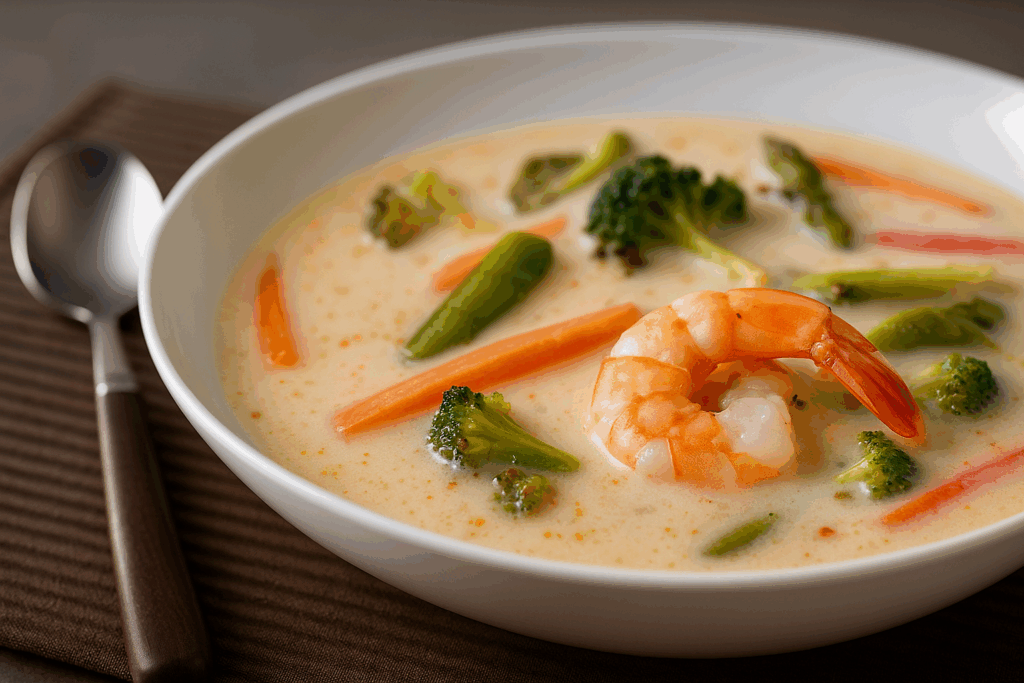 Shrimp, Vegetable & Coconut Milk Soup