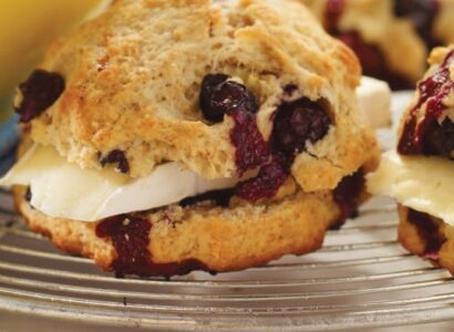 Brie Scones with Lemon & Blueberry Recipe