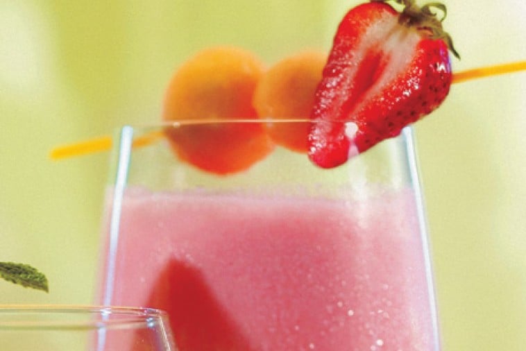 Lait frappé fraises et cantaloup