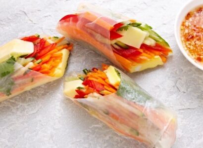 Veggie-Cheddar Spring Rolls