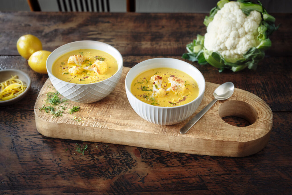 Oven-Roasted Cauliflower Soup