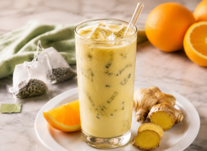Iced Orange Green Tea Latte