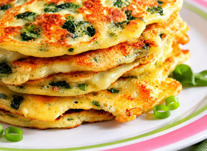 Nan’s Spinach & Cheese Pancakes