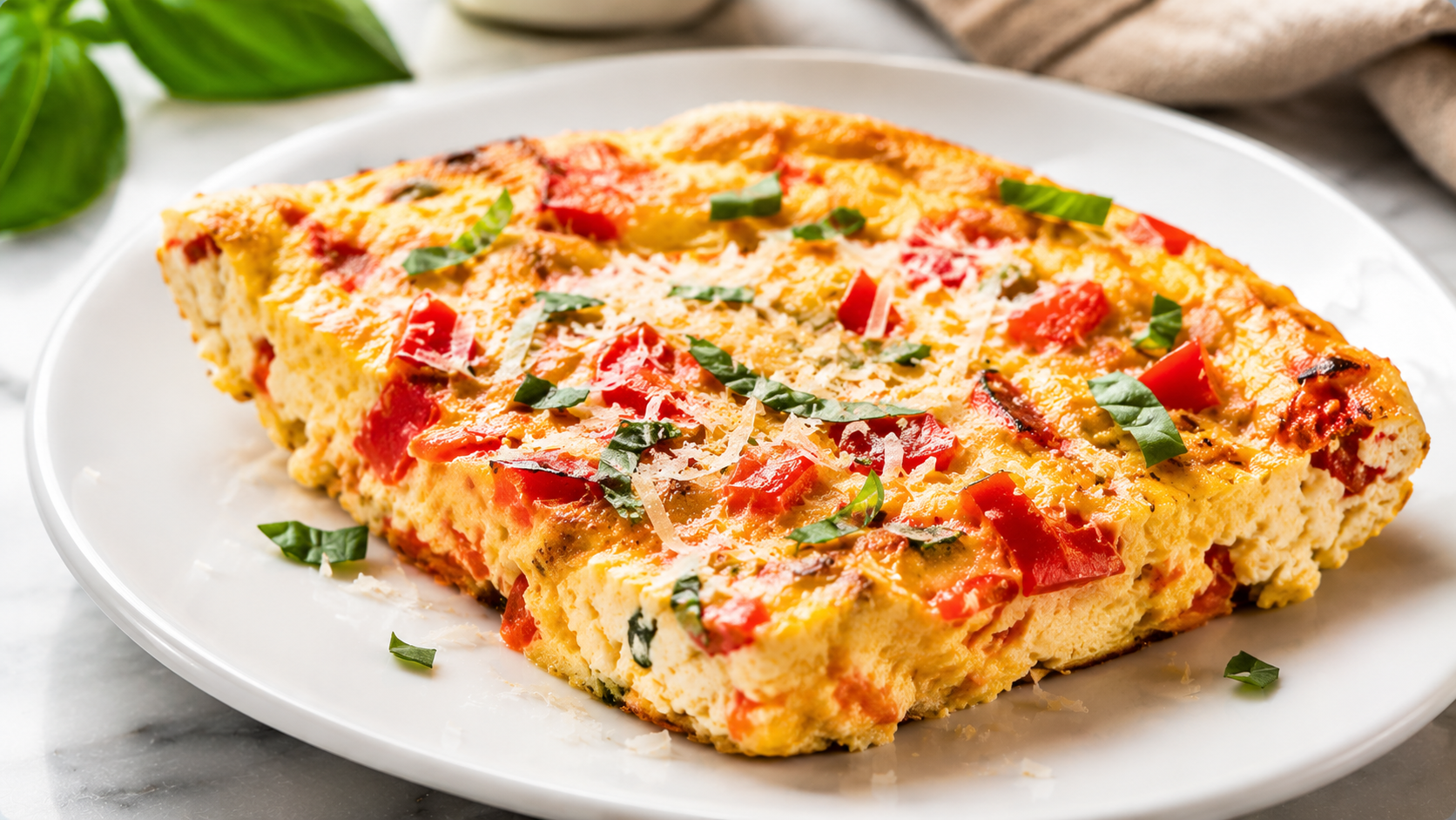 Frittata à la Ricotta et au poivron rouge