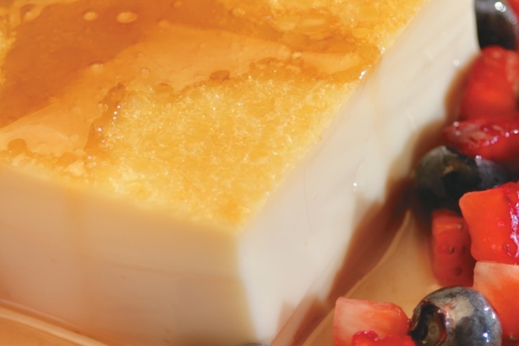 Délicieux flan au sirop d'érable