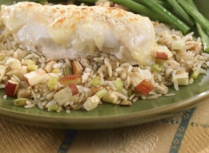 Roast Chicken & Rice Gratin with Apples